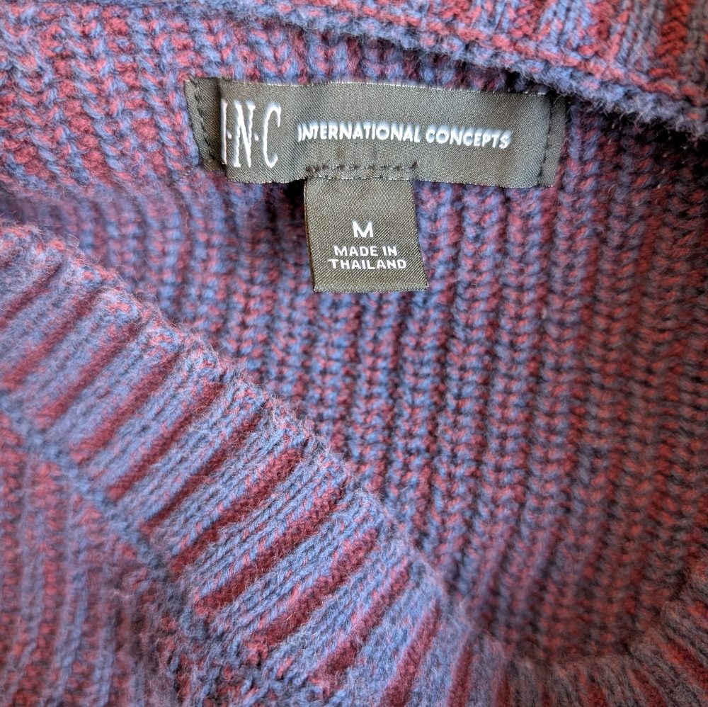 INC International Concepts Men's Crewneck Sweater - Blue and Purple - Picture 5 of 6